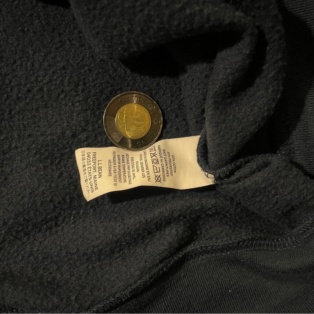L.L. Bean Men's Navy, Red & Yellow Colorblock Pullover Sweater - Picture 5 of 7